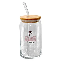 The Memory Company Atlanta Falcons 16oz. Classic Crew Beer Glass with Bamboo Lid