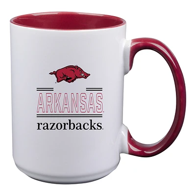Arkansas Razorbacks 15oz. Classic Crew Inner Color Ceramic Mug