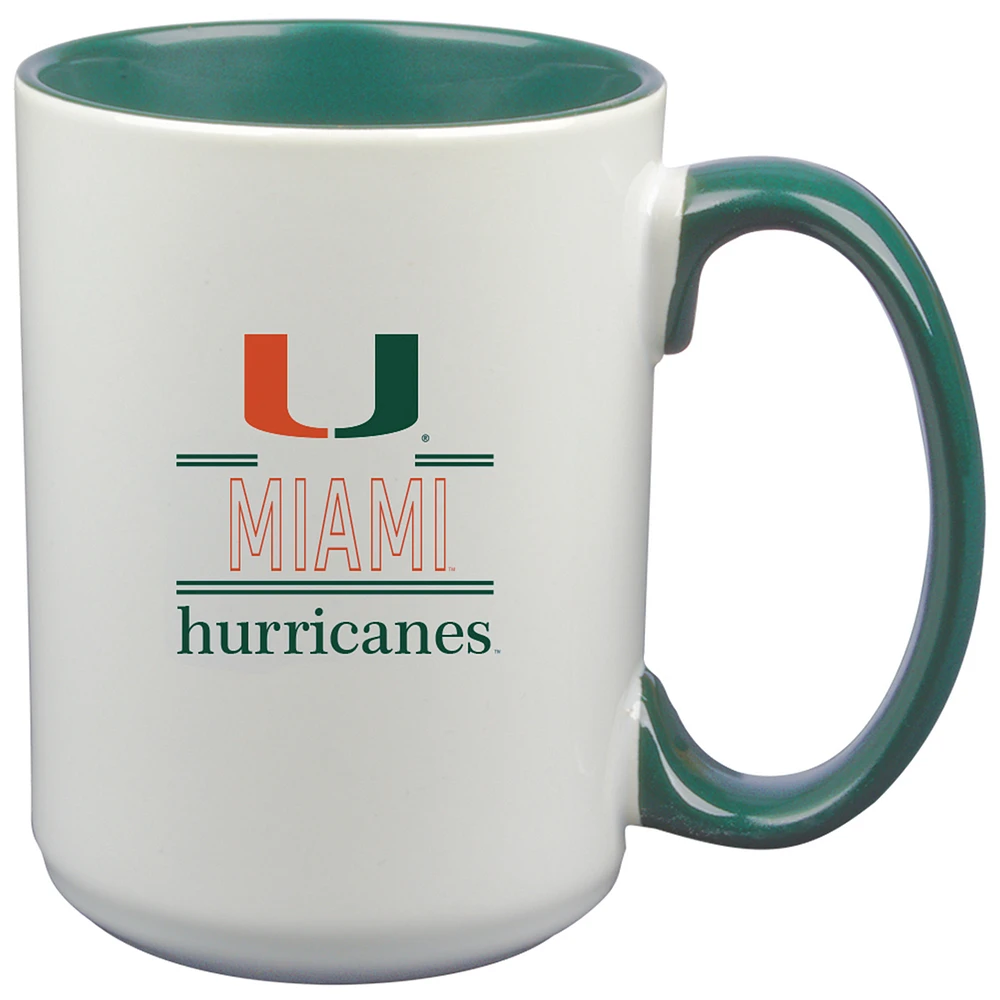 Miami Hurricanes 15oz. Classic Crew Inner Color Ceramic Mug