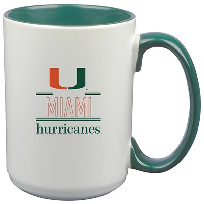 Miami Hurricanes 15oz. Classic Crew Inner Color Ceramic Mug