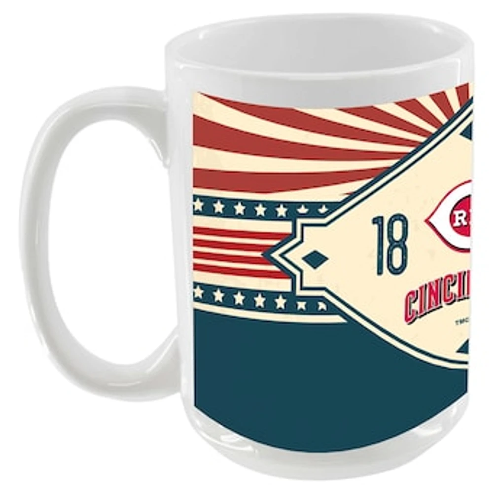 Cincinnati Reds 15oz. Americana Diamond Mug