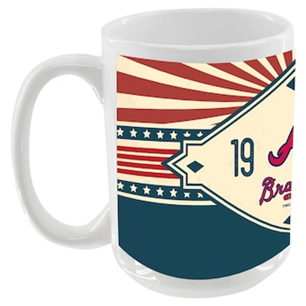 Atlanta Braves 15oz. Americana Diamond Mug