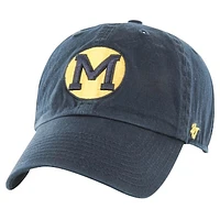 Men's '47 Navy Michigan Wolverines Vault Clean Up Adjustable Hat