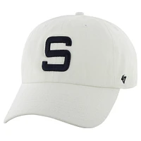 Men's '47 White Penn State Nittany Lions Vault Clean Up Adjustable Hat