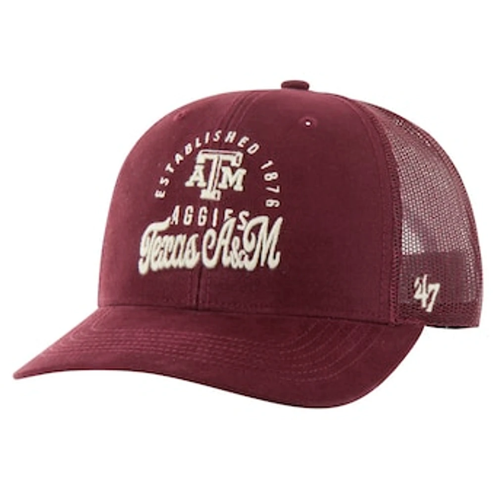 Men's '47 Maroon Texas A&M Aggies Pitstop Trucker Adjustable Hat