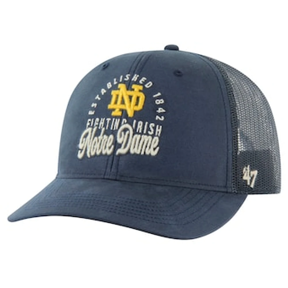 Men's '47 Navy Notre Dame Fighting Irish Pitstop Trucker Adjustable Hat