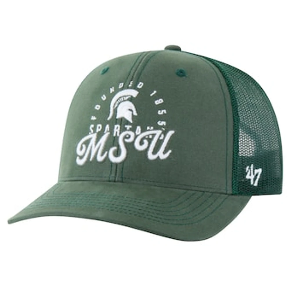 Men's '47 Green Michigan State Spartans Pitstop Trucker Adjustable Hat