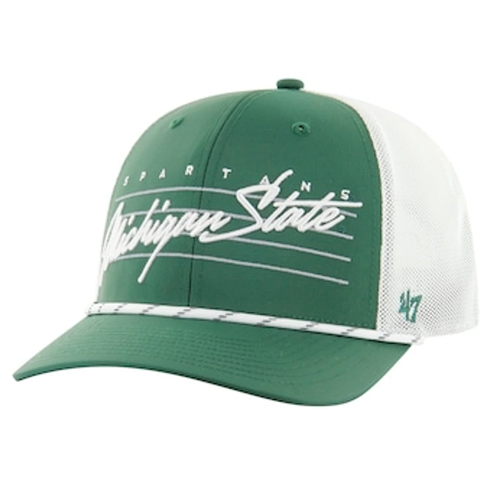 Men's '47 Green Michigan State Spartans Downburst Trucker Adjustable Hat