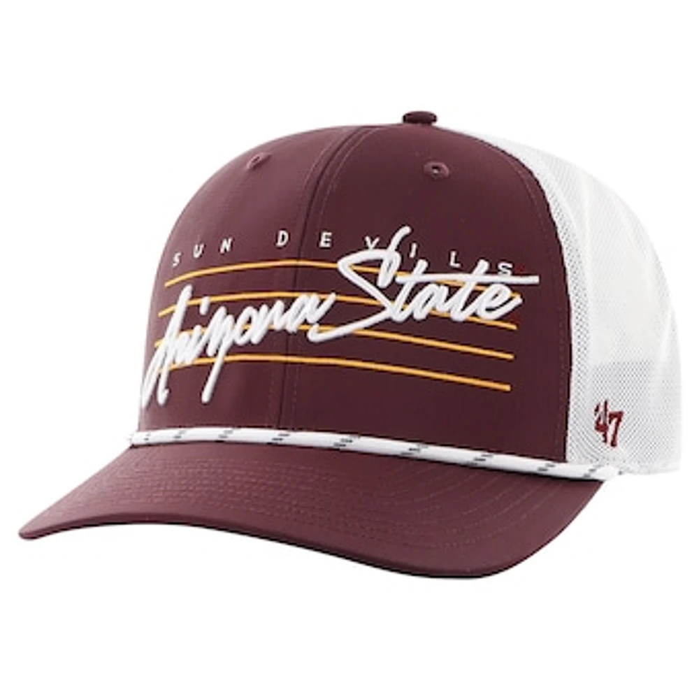 Men's '47 Maroon Arizona State Sun Devils Downburst Trucker Adjustable Hat