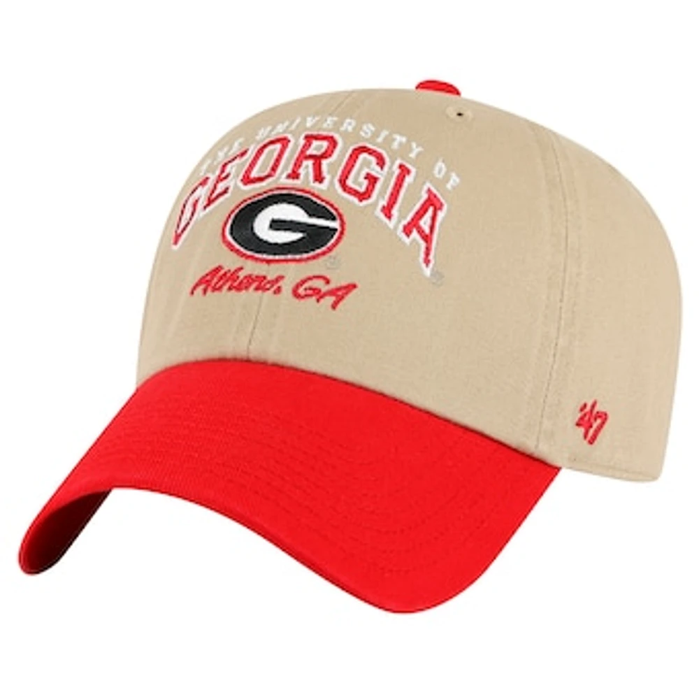 Men's '47 Khaki Georgia Bulldogs Local Clean Up Adjustable Hat