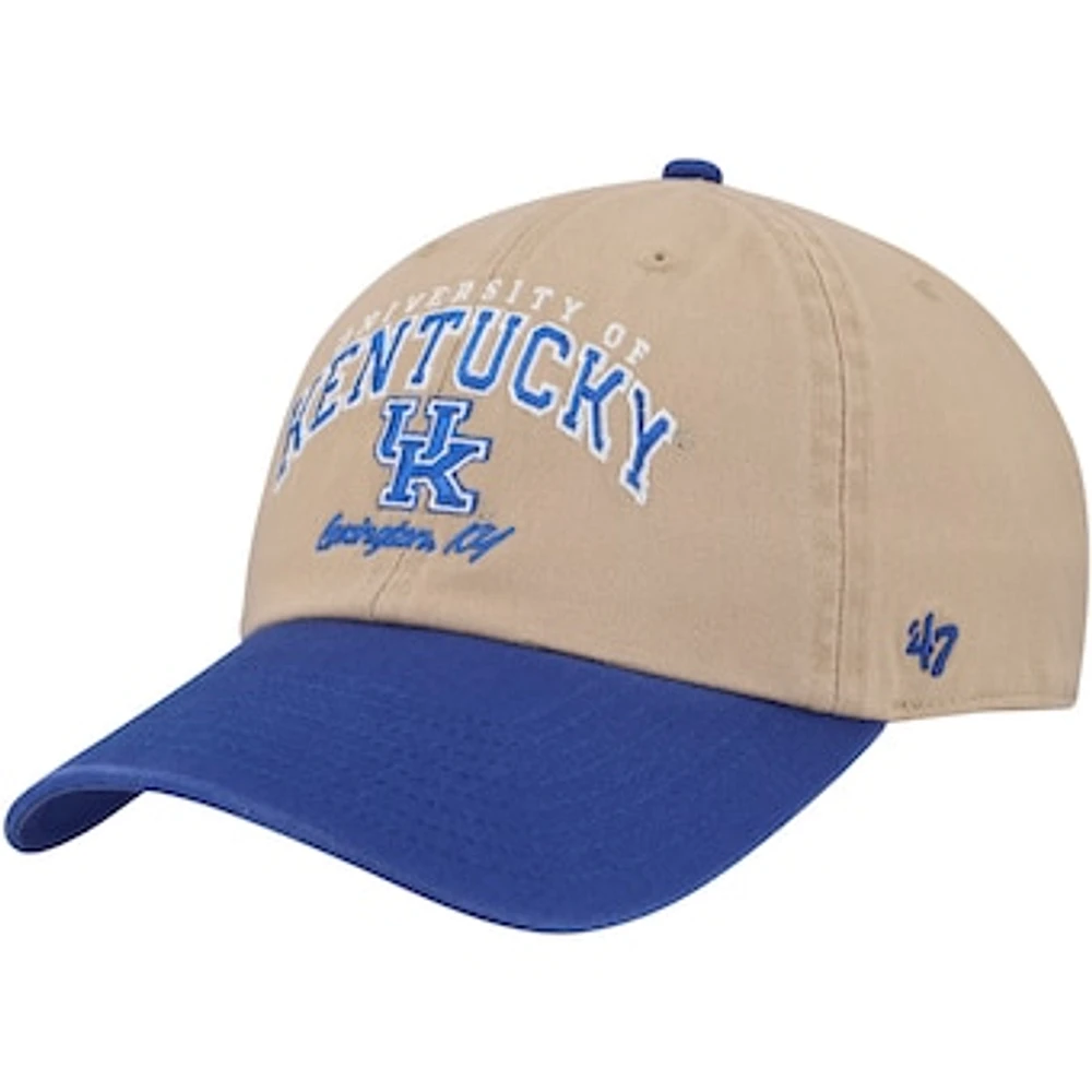 Men's '47 Khaki Kentucky Wildcats Local Clean Up Adjustable Hat