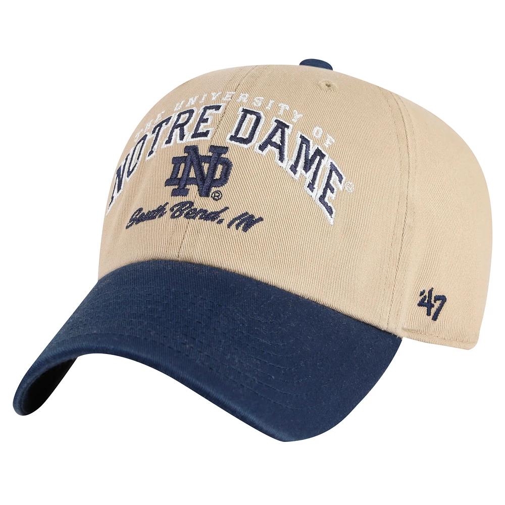 Men's '47 Khaki Notre Dame Fighting Irish Local Clean Up Adjustable Hat