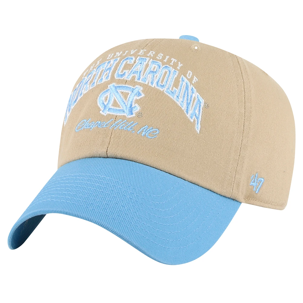 Men's '47 Khaki North Carolina Tar Heels Local Clean Up Adjustable Hat