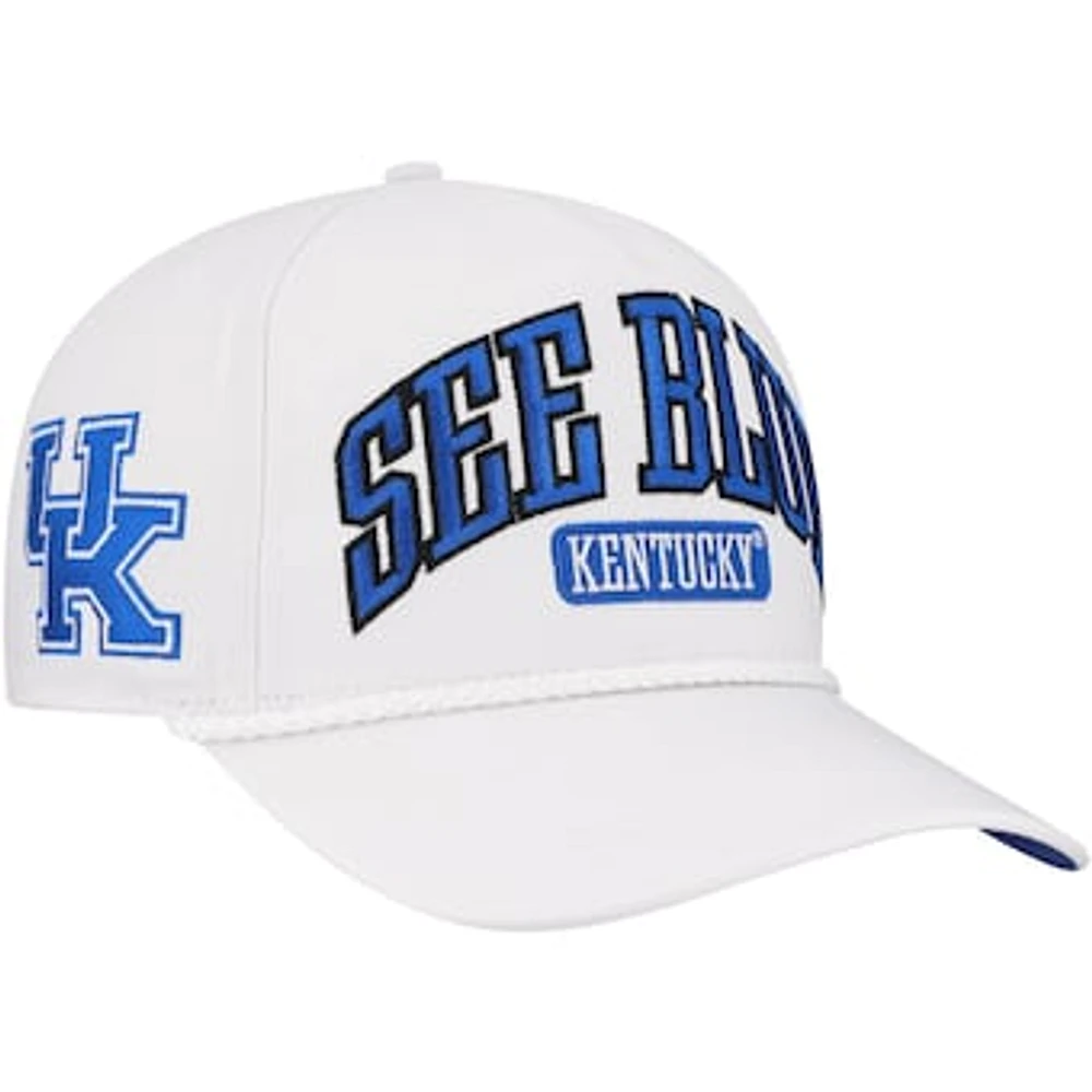 Men's '47  White Kentucky Wildcats Local Arch Hitch Snapback Hat