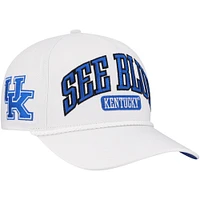 Men's '47  White Kentucky Wildcats Local Arch Hitch Snapback Hat