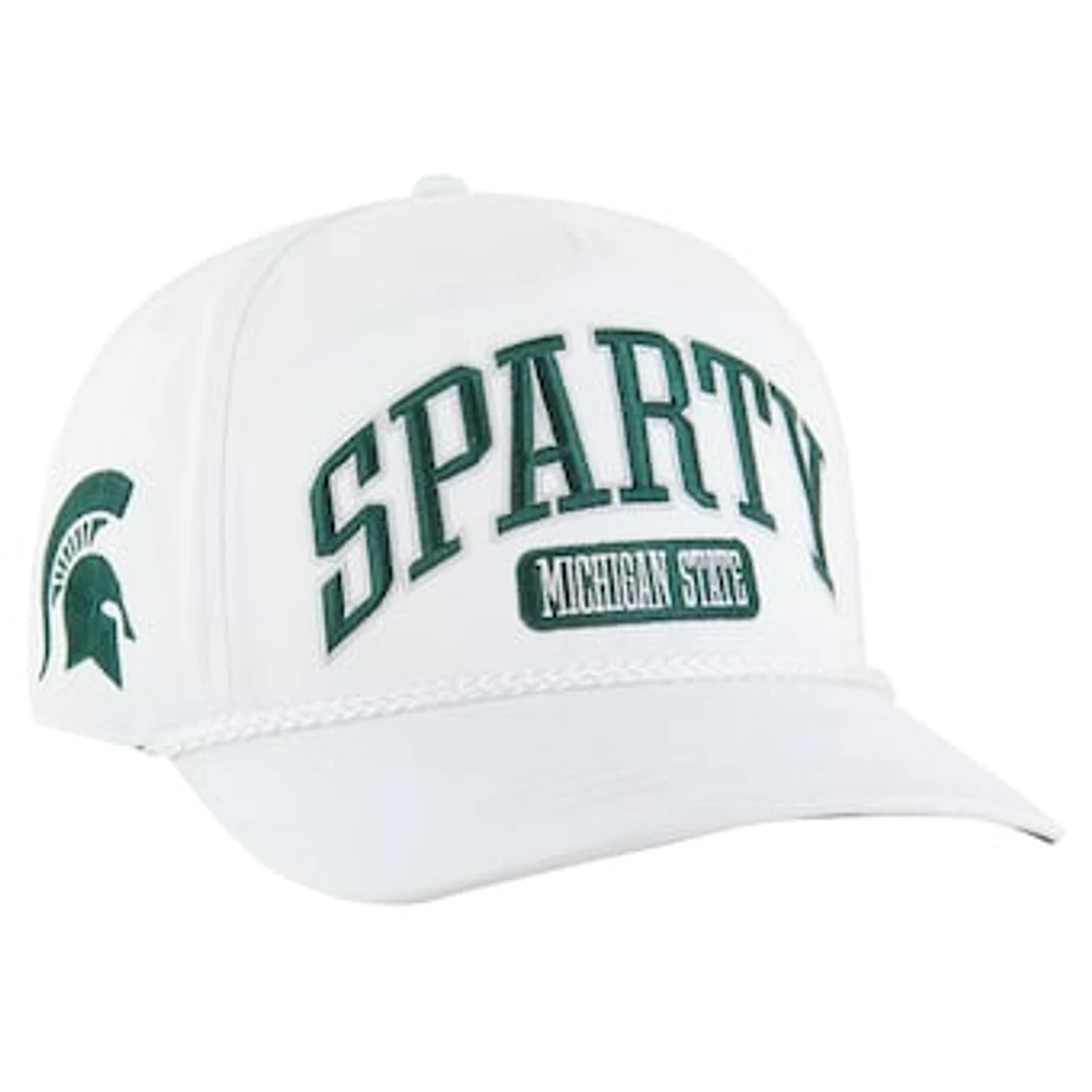 Men's '47  White Michigan State Spartans Local Arch Hitch Snapback Hat