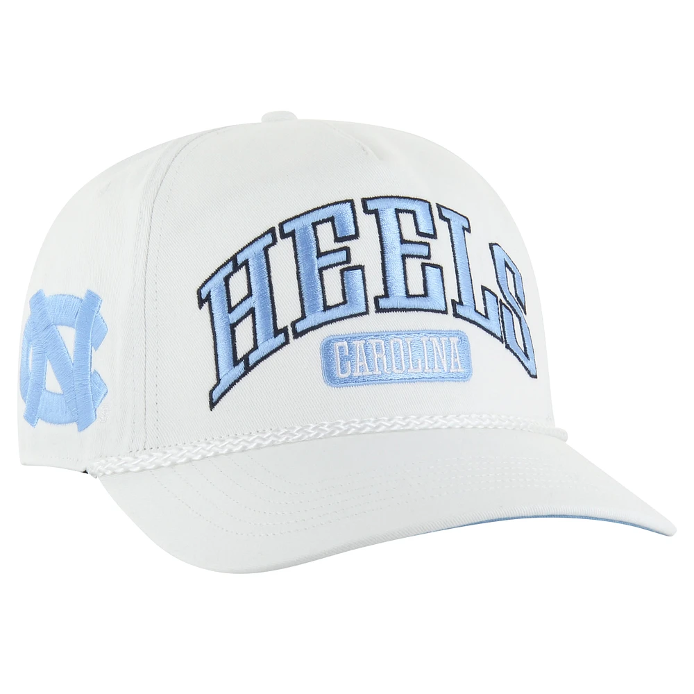 Men's '47  White North Carolina Tar Heels Local Arch Hitch Snapback Hat