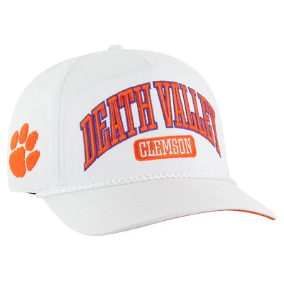 Men's '47  White Clemson Tigers Local Arch Hitch Snapback Hat