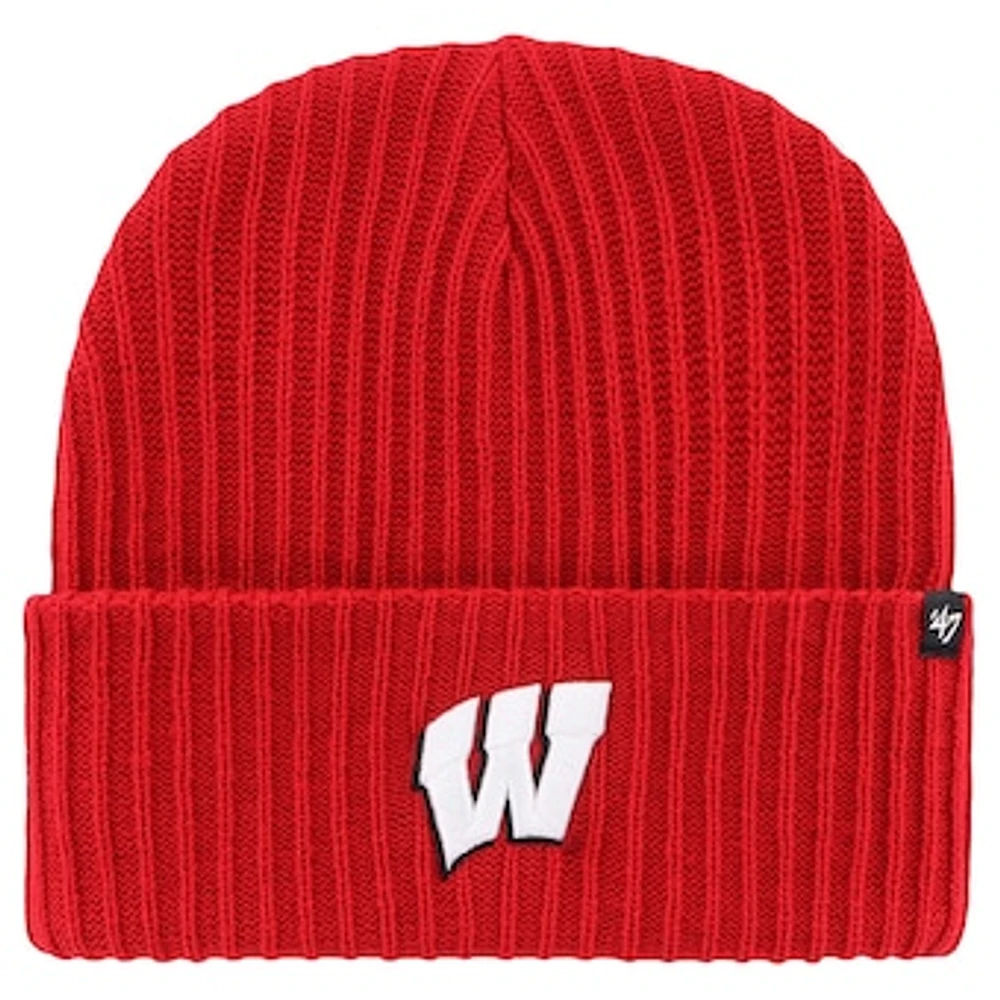 Men's '47 Red Wisconsin Badgers Harbor Cuffed Knit Hat