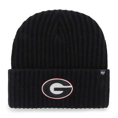 Men's '47 Black Georgia Bulldogs Harbor Cuffed Knit Hat