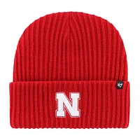 Men's '47 Scarlet Nebraska Huskers Harbor Cuffed Knit Hat