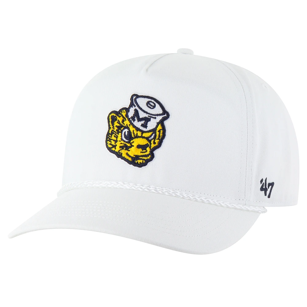 Men's '47 White Michigan Wolverines Rope Hitch Adjustable Hat