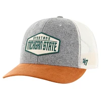 Men's '47 Heather Gray Michigan State Spartans Drover Trucker Adjustable Hat