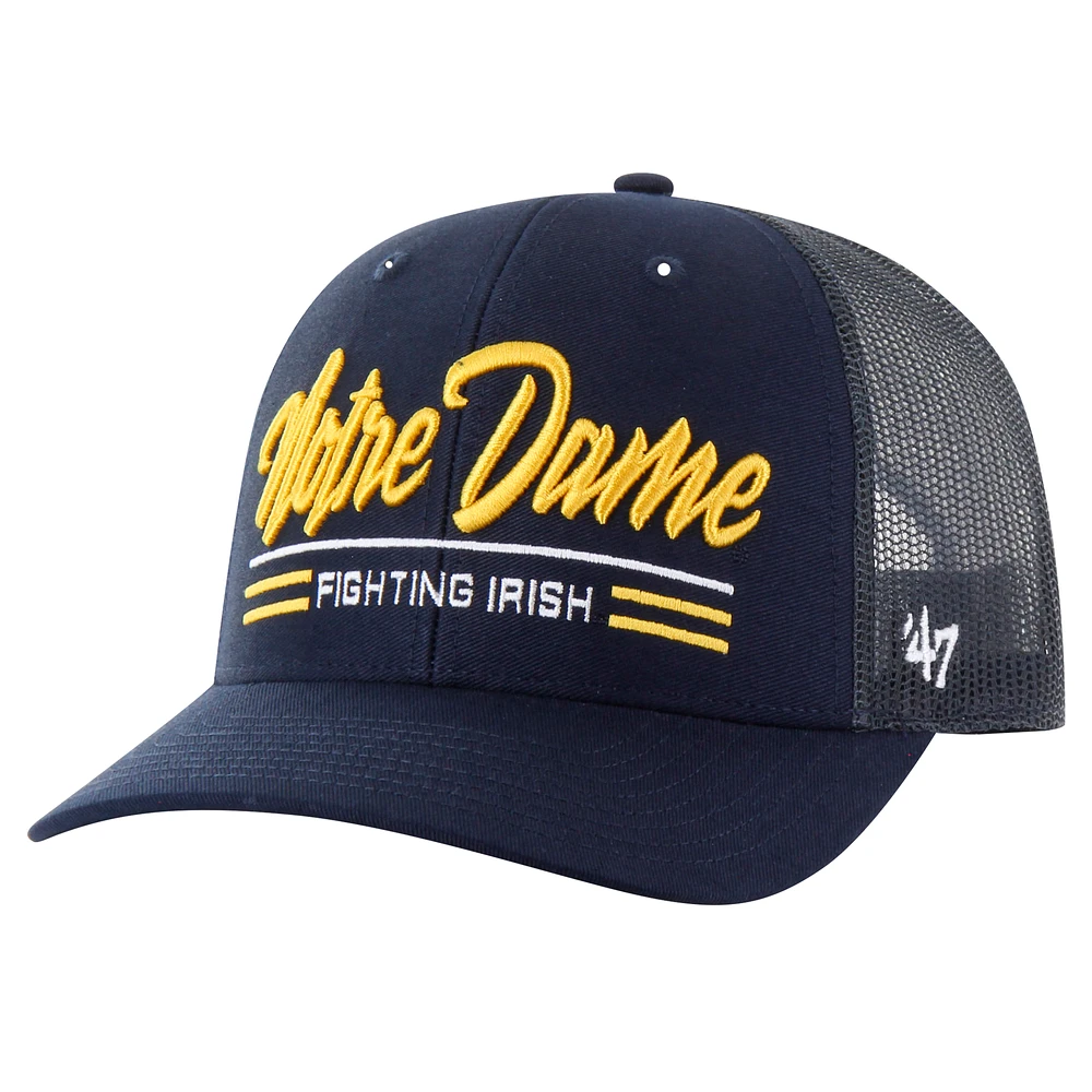 Men's '47 Navy Notre Dame Fighting Irish Garner Trucker Adjustable Hat