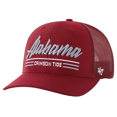 Men's '47 Crimson Alabama Crimson Tide Garner Trucker Adjustable Hat