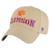 Men's '47 Khaki Clemson Tigers Powell MVP Adjustable Hat