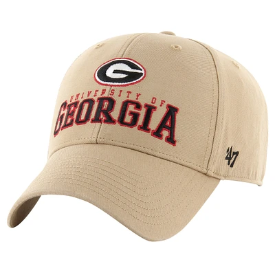 Men's '47 Khaki Georgia Bulldogs Powell MVP Adjustable Hat