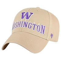 Men's '47 Khaki Washington Huskies Powell MVP Adjustable Hat