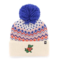 Women's '47 Cream Florida Gators Elsa Cuffed Knit Hat with Pom