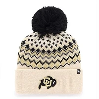 Women's '47 Cream Colorado Buffaloes Elsa Cuffed Knit Hat with Pom