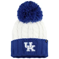 Women's '47 White Kentucky Wildcats Fireside Cuffed Knit Hat with Pom