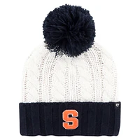 Women's '47 White Syracuse Orange Fireside Cuffed Knit Hat with Pom