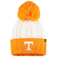 Women's '47 White Tennessee Volunteers Fireside Cuffed Knit Hat with Pom