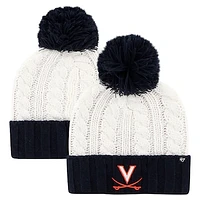 Women's '47 White Virginia Cavaliers Fireside Cuffed Knit Hat with Pom