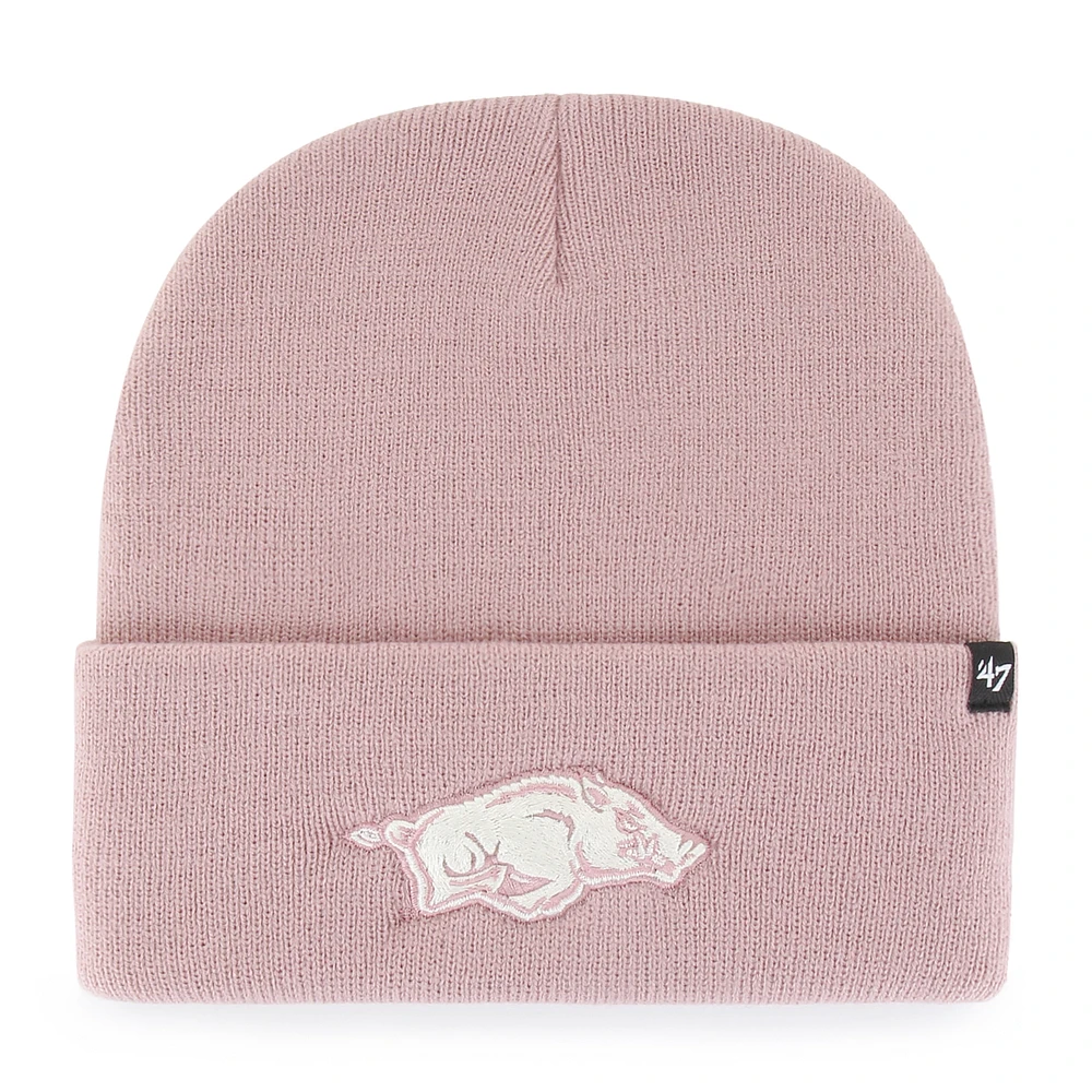 Women's '47 Pink Arkansas Razorbacks Haymaker Cuffed Knit Hat