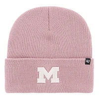 Women's '47 Pink Michigan Wolverines Haymaker Cuffed Knit Hat