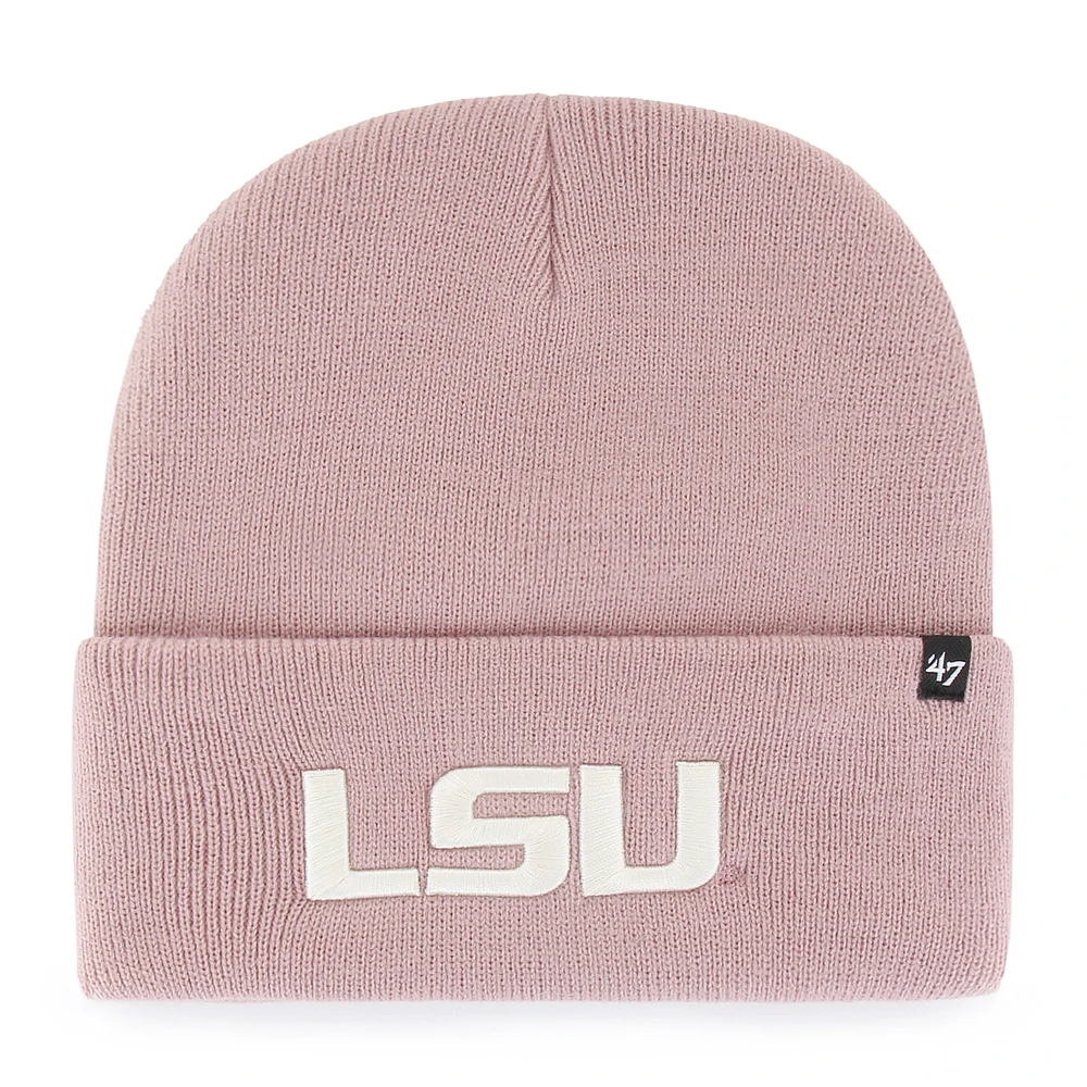 Women's '47 Pink LSU Tigers Haymaker Cuffed Knit Hat