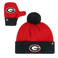 Toddler '47 Georgia Bulldogs Two-Piece Bam Bam Cuffed Knit Hat with Pom & Mitten Set