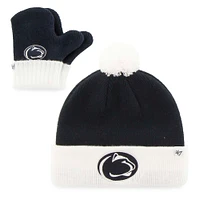 Toddler '47 Penn State Nittany Lions Two-Piece Bam Bam Cuffed Knit Hat with Pom & Mitten Set