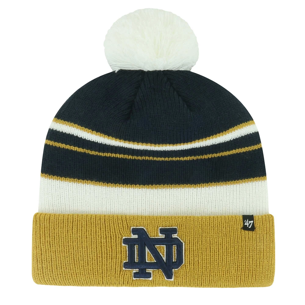 Youth '47 Navy Notre Dame Fighting Irish Peewee Cuffed Knit Hat with Pom