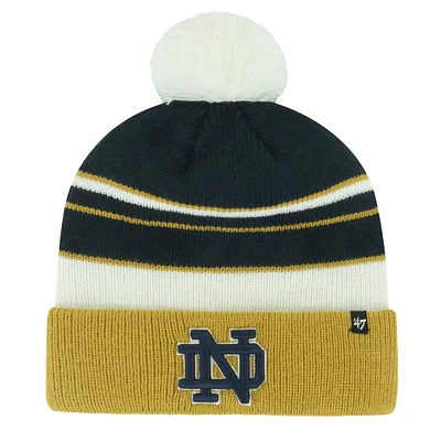 Youth '47 Navy Notre Dame Fighting Irish Peewee Cuffed Knit Hat with Pom