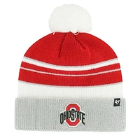 Youth '47 Scarlet Ohio State Buckeyes Peewee Cuffed Knit Hat with Pom