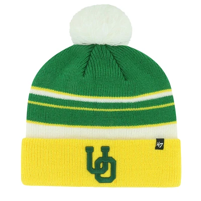 Youth '47 Green Oregon Ducks Peewee Cuffed Knit Hat with Pom