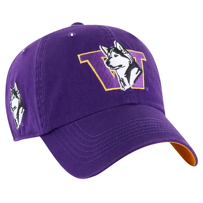 Men's '47 Purple Washington Huskies Vintage Sure Shot Franchise Fitted Hat