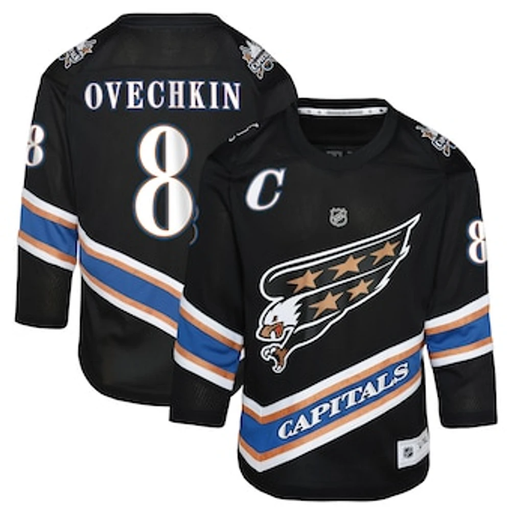 Youth Alexander Ovechkin Black Washington Capitals Alternate 50th Anniversary Replica Jersey