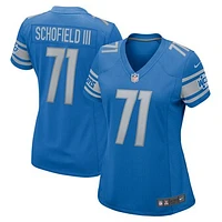 Women's Nike Michael Schofield  Blue Detroit Lions  Game Jersey